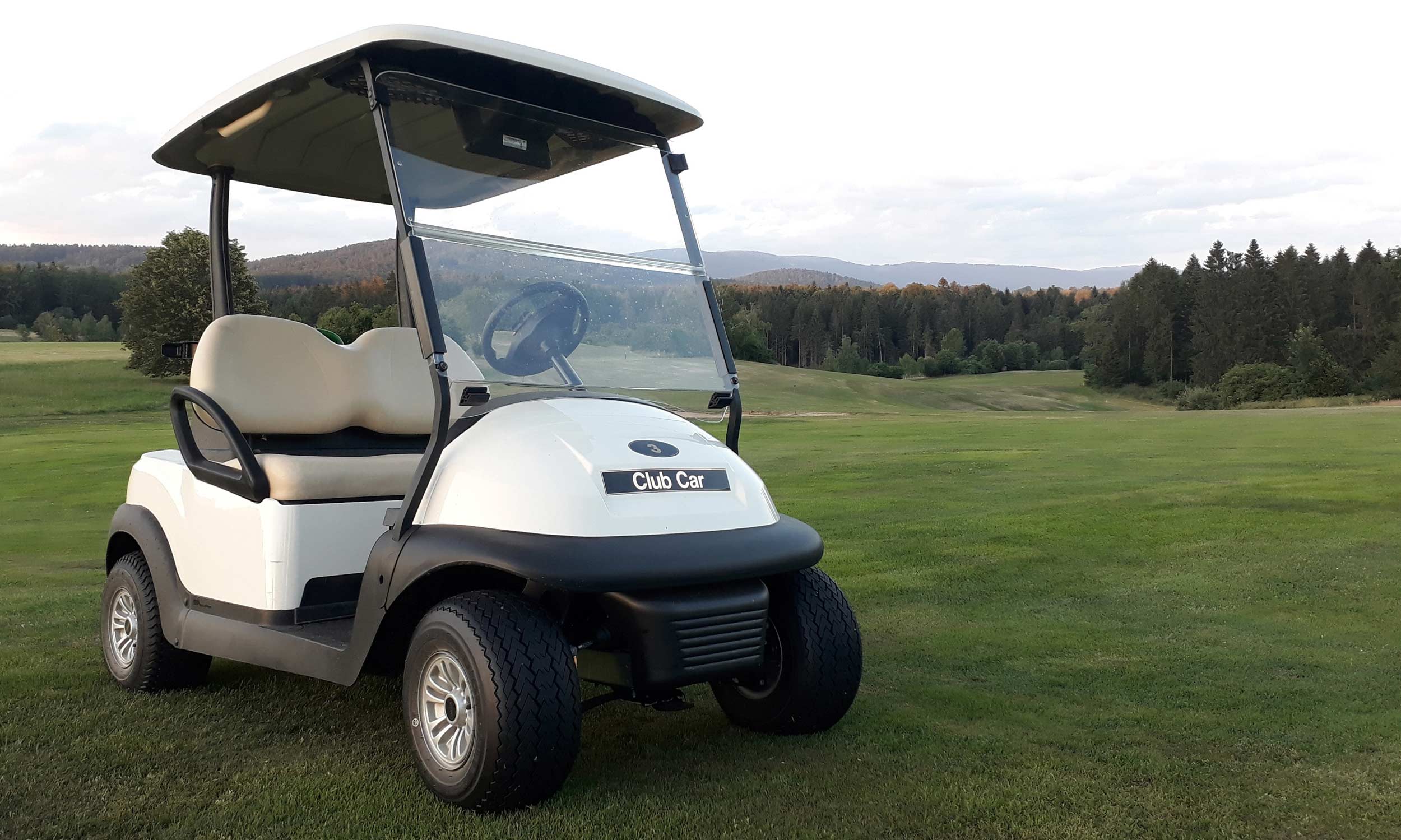 Im Golfclub steht Ihnen auch ein Club Car zur Verfügung