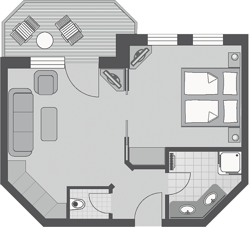 Grundriss Jagdhof Suite