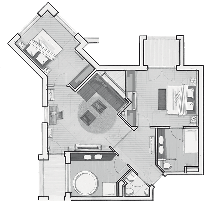 Grundriss Panorama-Suite