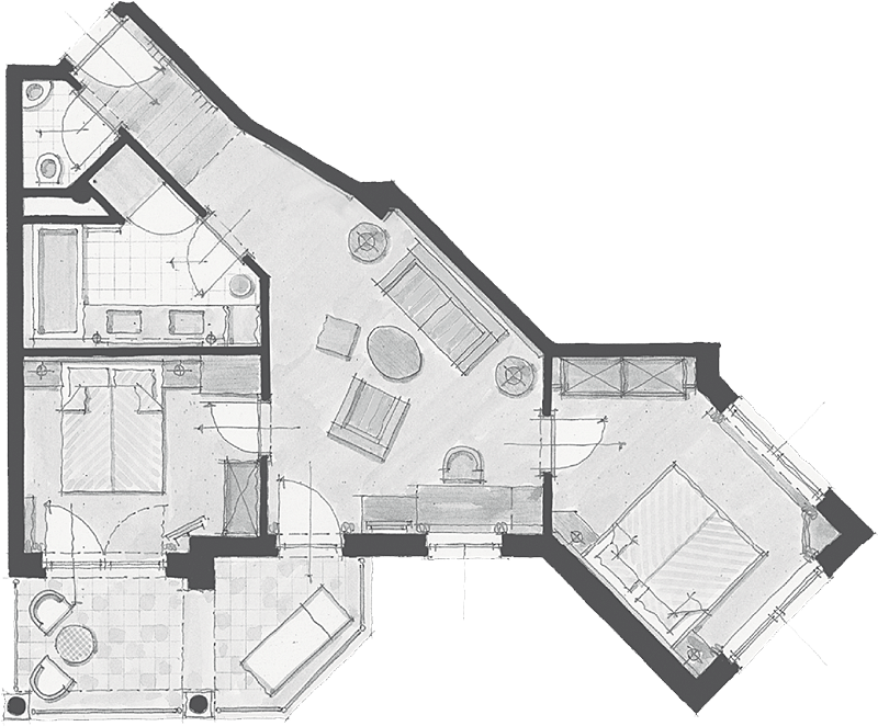 Grundriss Residenz-Suite